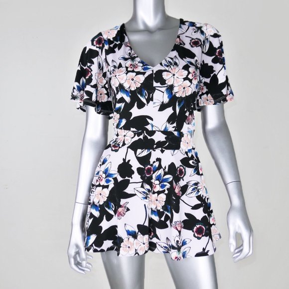guess ∙ mariah deep v floral romper - Picture 8 of 11